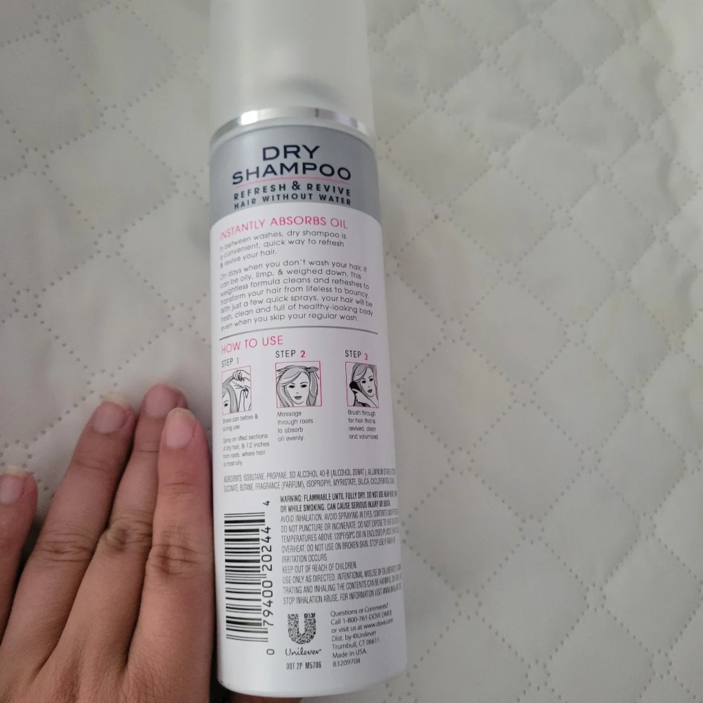 NEW DOVE dry shampoo